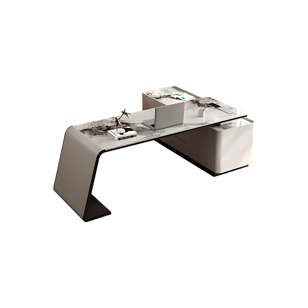 Modern Corner Executive Desk - Italian Rock Board Modern Corner Executive Desk - Italian Rock Board