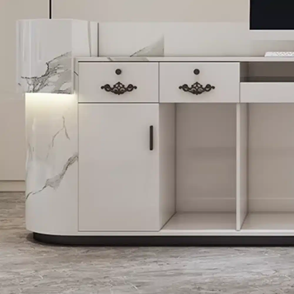 Modern Curved Front Desk Reception Desk Cashier Desk