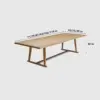 Simple All Solid Wood Long Desk for Office