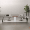 Compact and Stylish Modern White Conference Table
