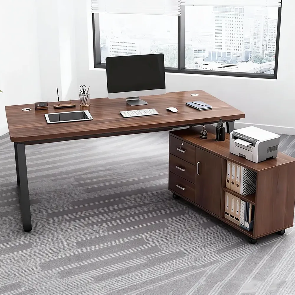 Compact & Simple Computer Desk for Senior Management