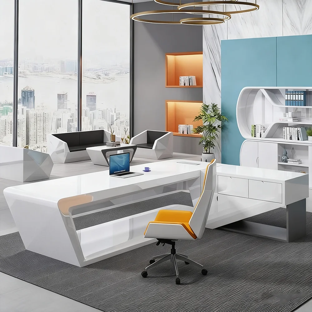 Innovative  Stylish Lacquered Executive Desk