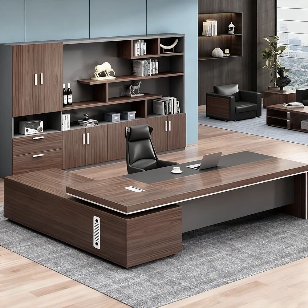 L Shaped Desk with Cabinet Storage - Maoters L Shaped Desk with Cabinet Storage - Maoters