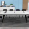 Minimalist Small Oval Conference Table - Office Desk