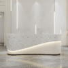 Modern Curved Front Desk Reception Desk Cashier Desk