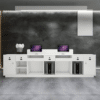 Modern Stainless Steel Front Desk - Sleek & Sturdy