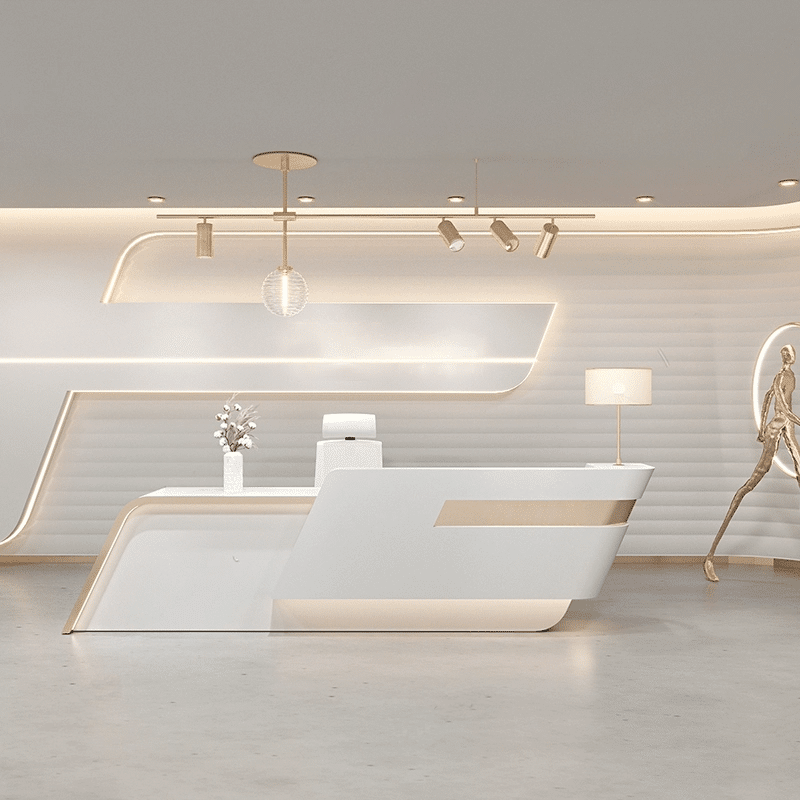 Modern Simple Lacquer Hotel Front Desk Reception Desk