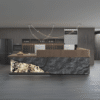 Vintage Faux Stone Cashier's Desk