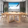 Solid Wood Conference Table - Elegance and Utility
