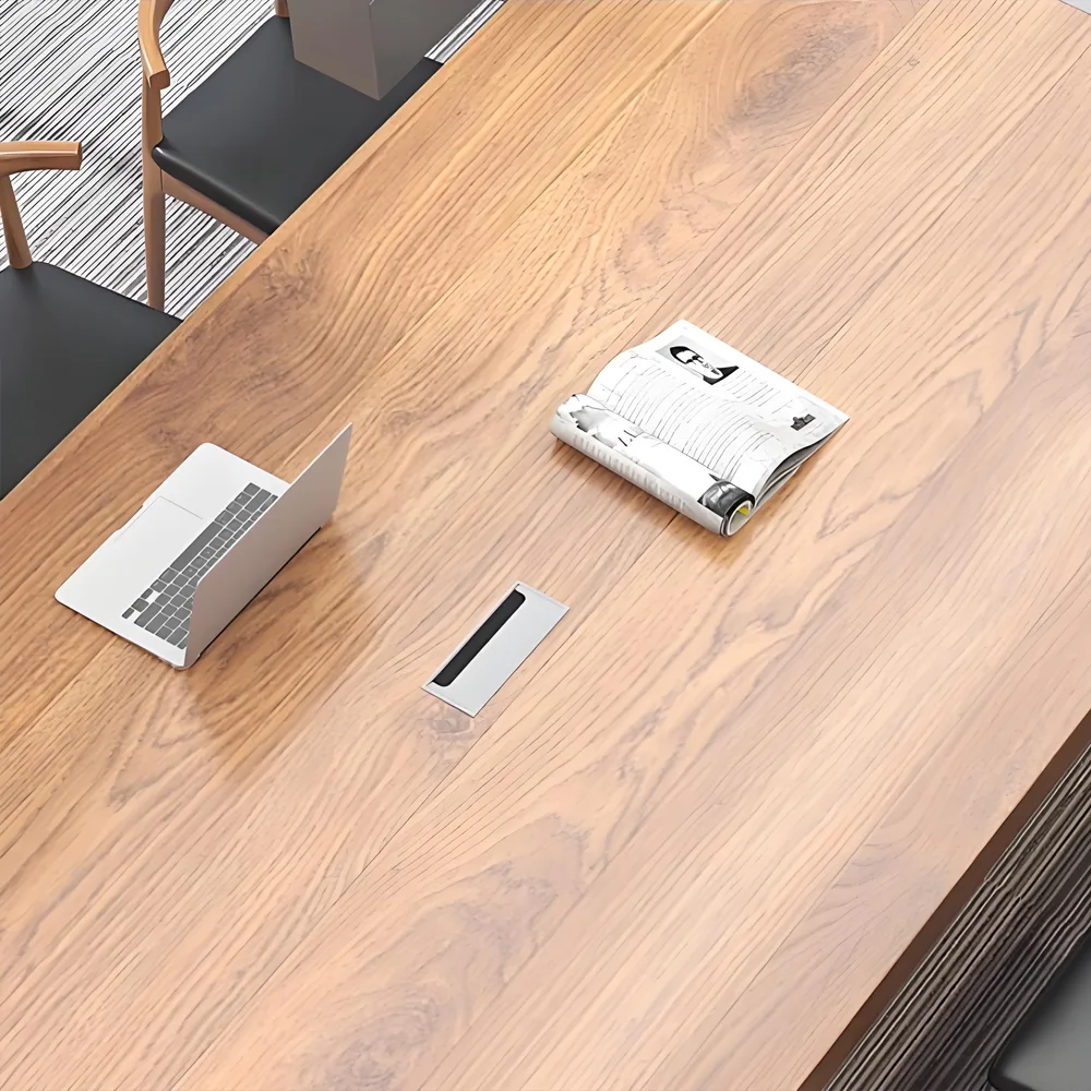 Solid Wood Elegant Oval Conference Table