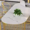 Rock Slab Marble Conference Table Oval Desk