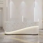 Modern Curved Front Desk Reception Desk Cashier Desk