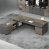 Elegant Vintage Executive Desk - Maoters