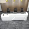 Lacquered Curved Company Reception Desk