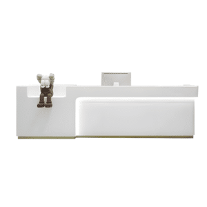 Simple Modern Stainless Steel Reception Desk - Maoters - L94"xW24"xH39", Pure white