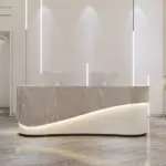 Modern Curved Front Desk Reception Desk Cashier Desk