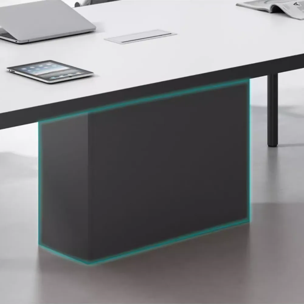 Rectangular Conference Table Wrapped In Aluminum