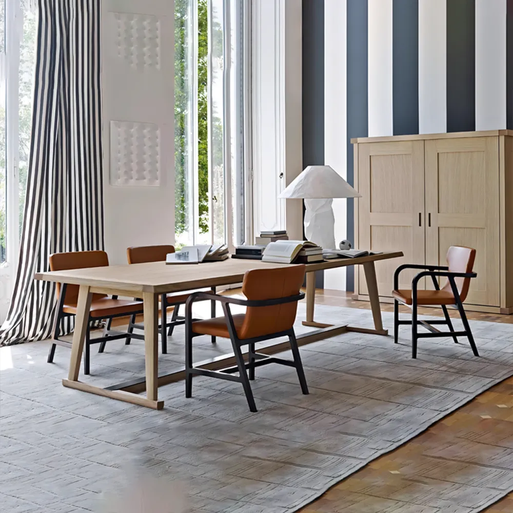 Simple All Solid Wood Long Desk for Office Simple All Solid Wood Long Desk for Office