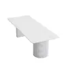 White Marble Boardroom Conference Table Long Meeting Desk
