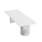 White Marble Boardroom Conference Table Long Meeting Desk