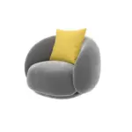Elegant Gray Fabric Sofa for Office Lounge & Reception