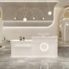 Curved Shop Checkout Reception Desk - Maoters