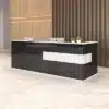 Modern Minimalist Reception Desk - White & Maple