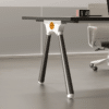 Compact and Stylish Modern White Conference Table