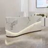 Modern Curved Front Desk Reception Desk Cashier Desk