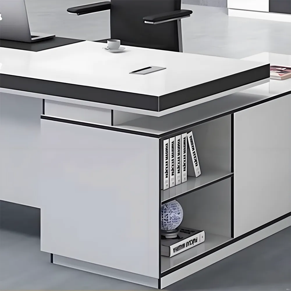 Modern and White Presidential Office Desk