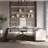 Modern Corner Executive Desk - Italian Rock Board Modern Corner Executive Desk - Italian Rock Board