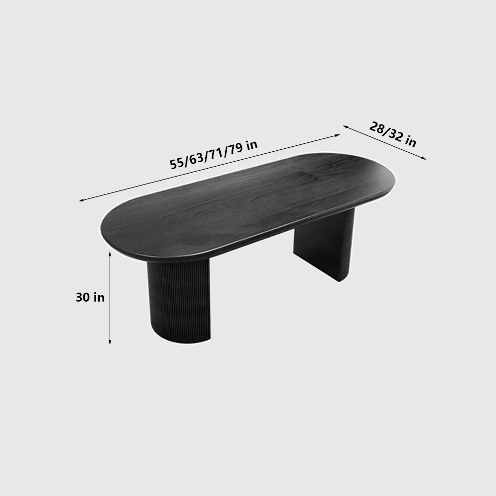 Solid Wood Oval Simple Creative Conference Table - Maoters