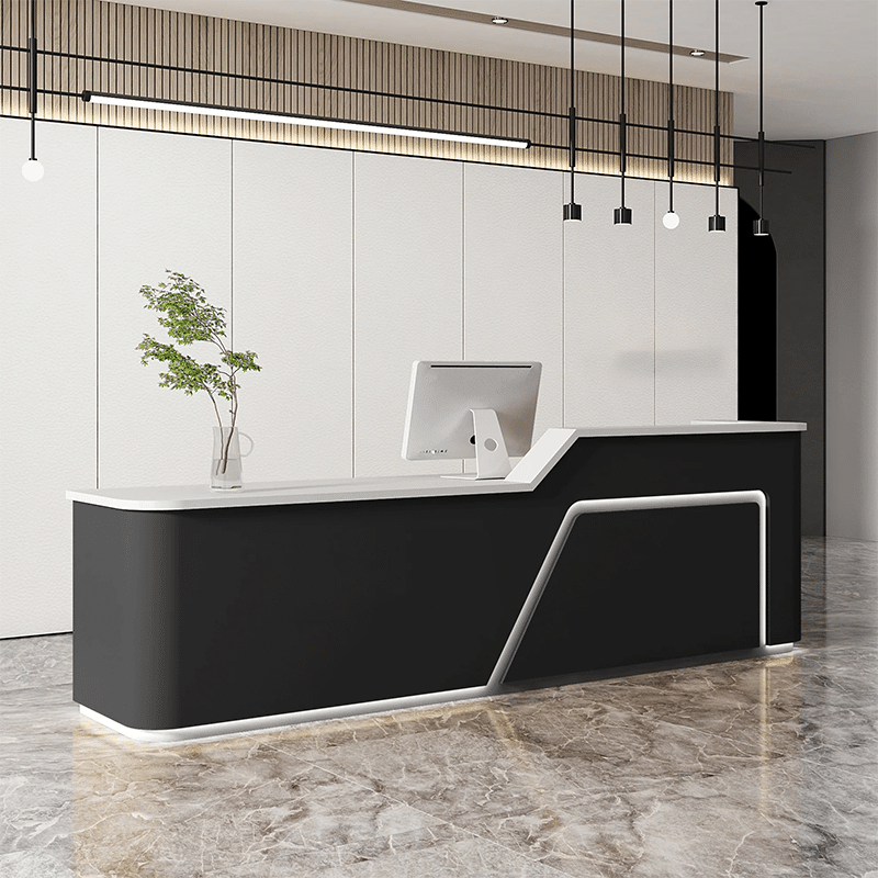 Curved Cashier Front Desk Counter - Maoters