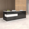 Modern Minimalist Reception Desk - White & Maple