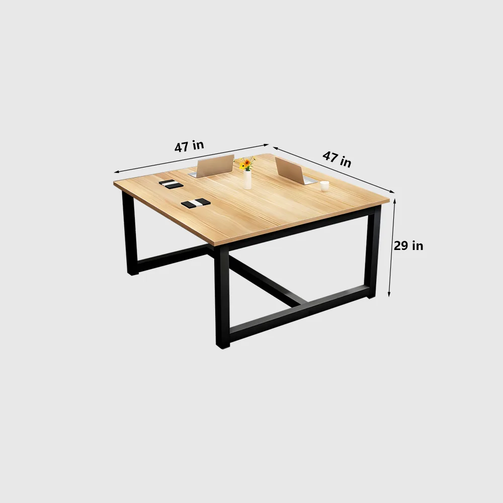 Solid Wood Rectangular Conference Table - Maoters