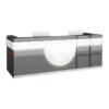 Modern Reception Desk - Light Wood Grain Finish
