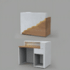 Solid Wood Corporate Office Reception Desk