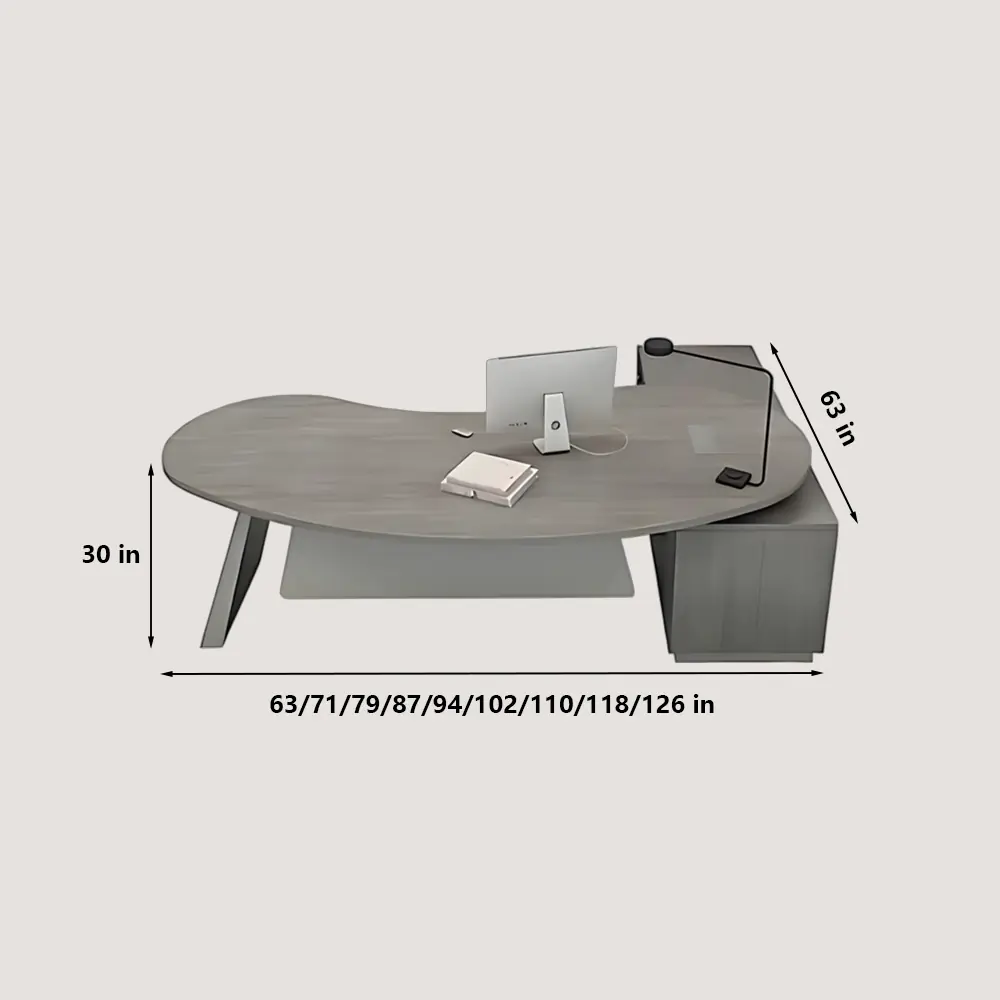 Minimalist Arc-Shaped CEO Desk - Maoters Minimalist Arc-Shaped CEO Desk - Maoters
