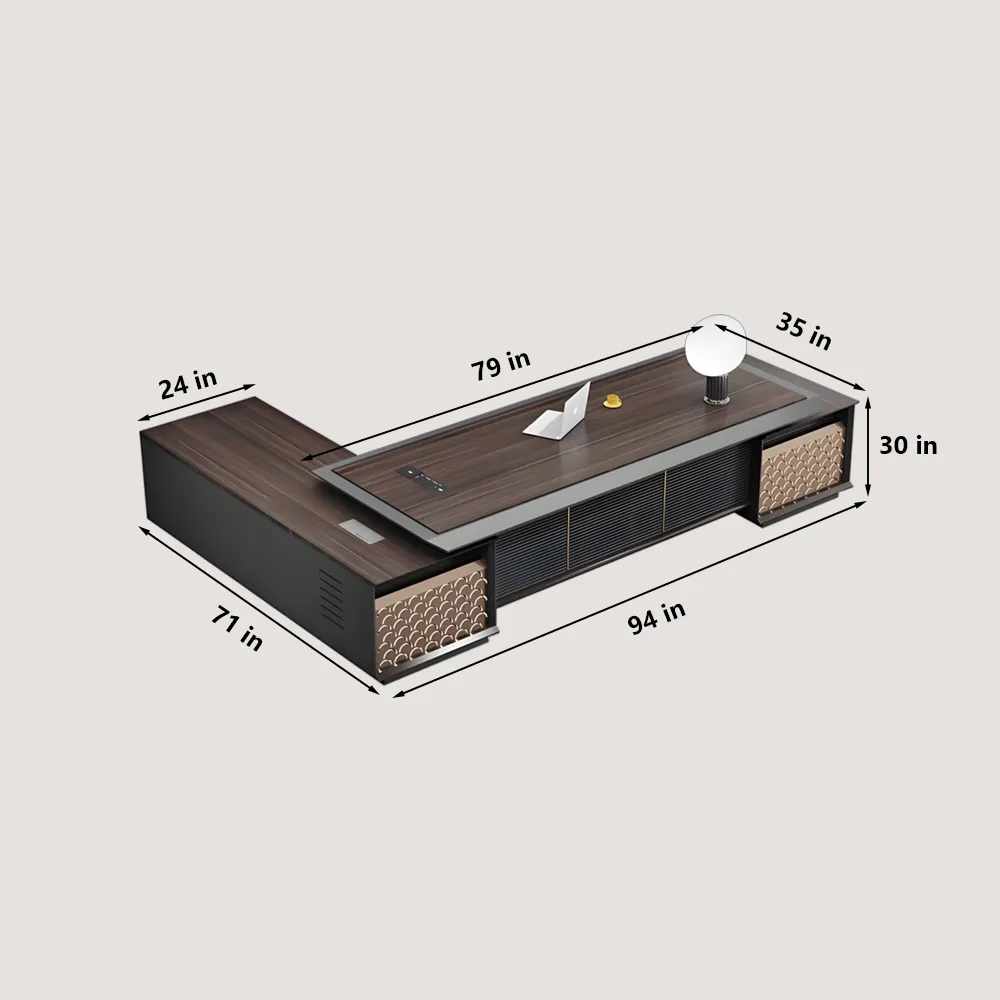 Modern Baking Lacquer Large Desk Chairman Furniture