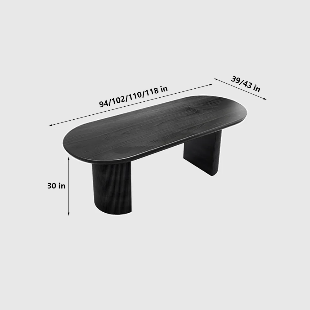Solid Wood Oval Simple Creative Conference Table - Maoters