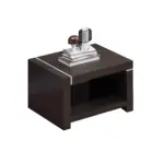 Compact Modern Guest Office Sofa - Genuine Leather, Black