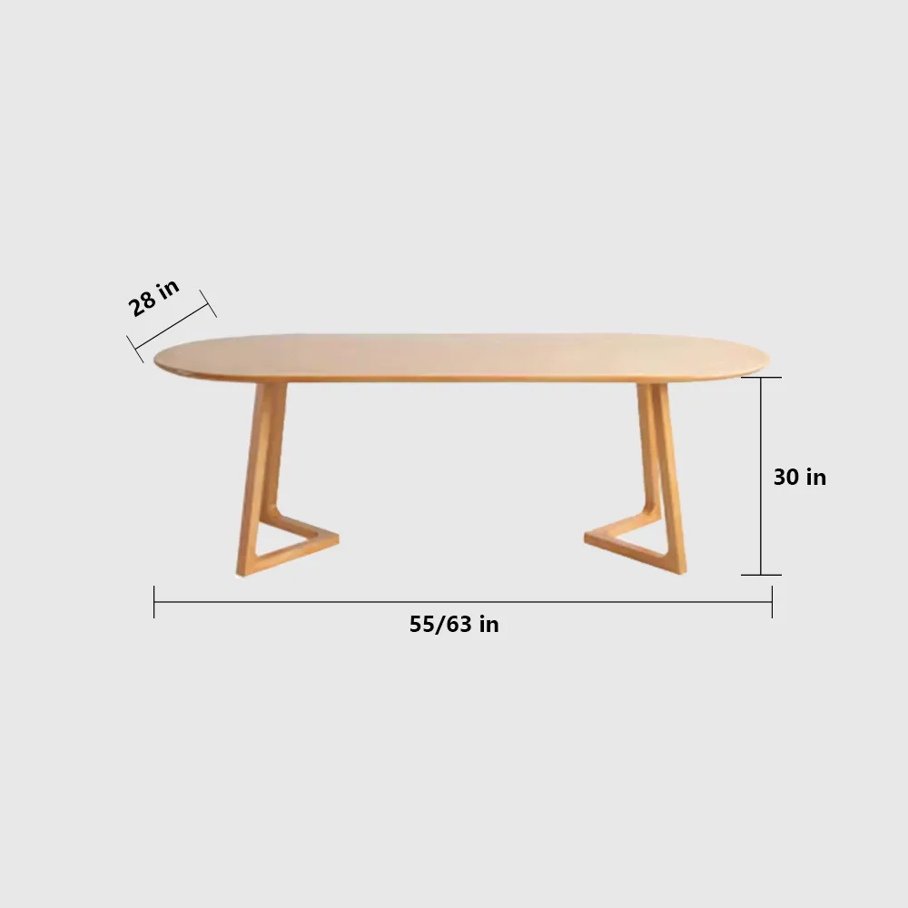 Oval Small Home Log Conference Table - Maoters