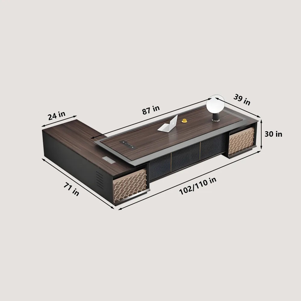 Modern Baking Lacquer Large Desk Chairman Furniture