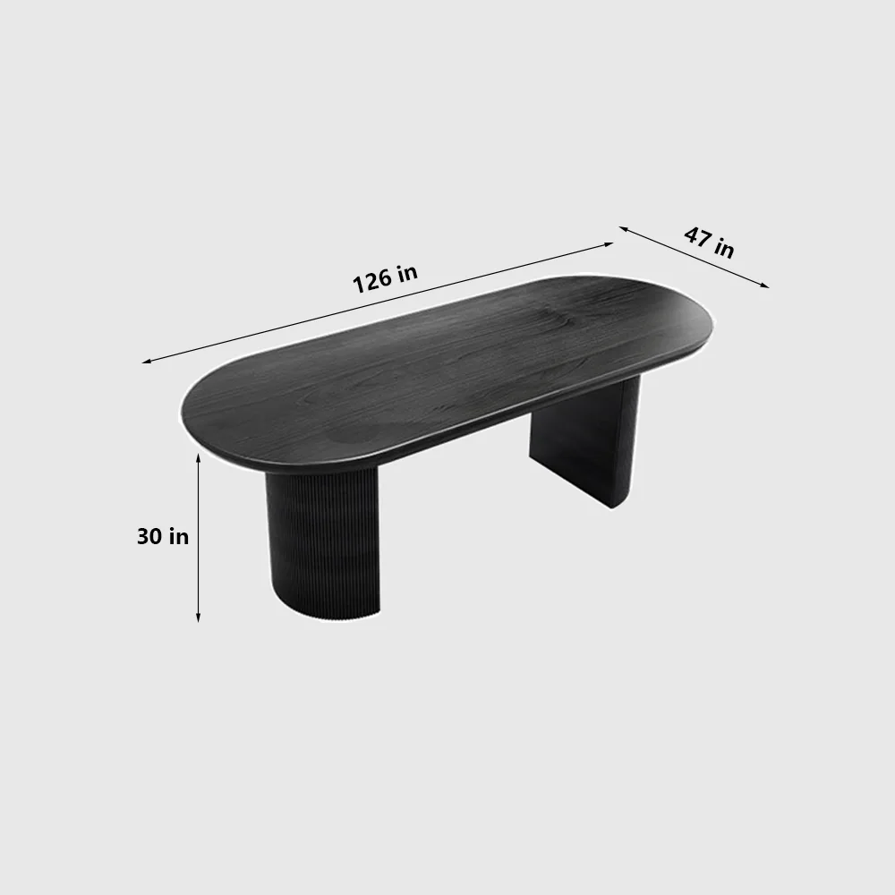 Solid Wood Oval Simple Creative Conference Table - Maoters