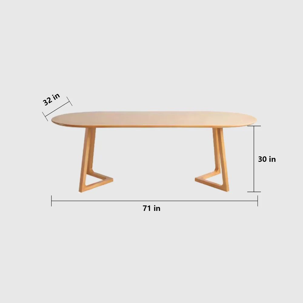 Oval Small Home Log Conference Table - Maoters