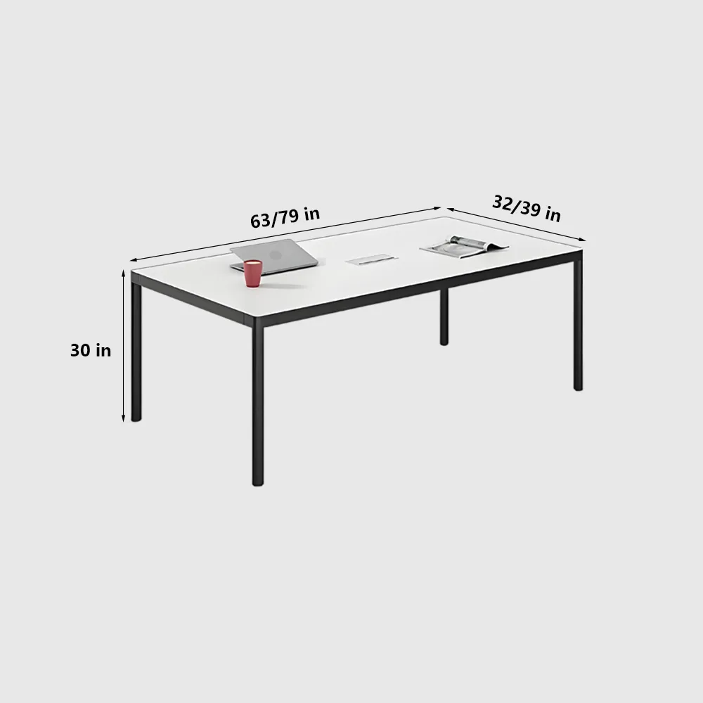 Rectangular Conference Table Wrapped In Aluminum