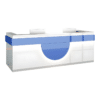 Modern Reception Desk - Light Wood Grain Finish