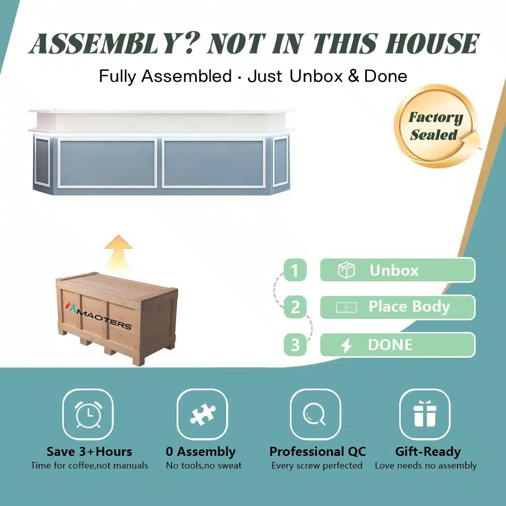 Rectangle Engineered Wood Reception Desk