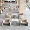 Beige Leather Sofa - Maoters