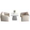 Beige Leather Sofa - Maoters